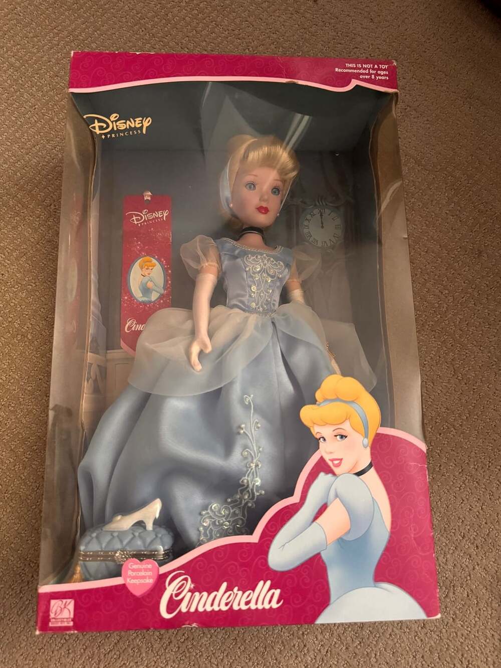 The Brass Key Disney Princess Cinderella Porcelain Keepsake Doll 2002